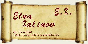 Elma Kalinov vizit kartica